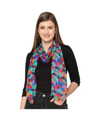 Multicolor Geometrical Printed Scarf 1