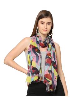 Multicolor Geometrical Printed Scarf