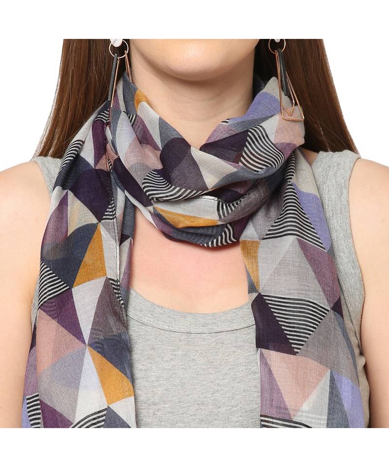 Multicolor Geometrical Printed Scarf