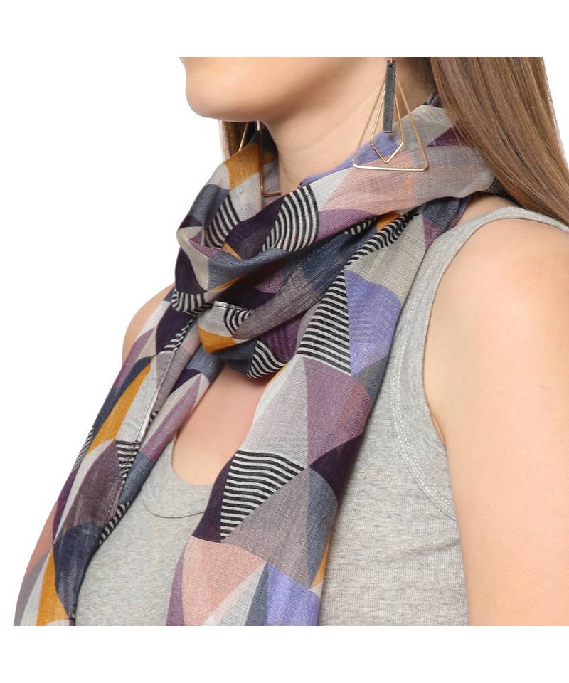 Multicolor Geometrical Printed Scarf