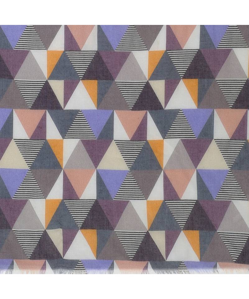 Multicolor Geometrical Printed Scarf