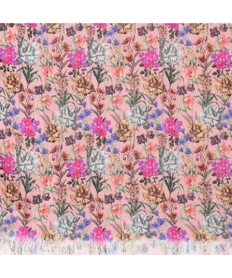 Baby Pink Sequins Floral Printed Scarf 5