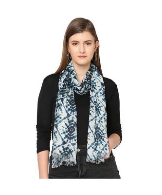White Sequins Printed Scarf 1