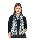 White Sequins Printed Scarf