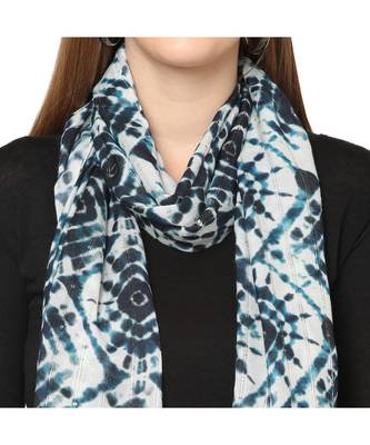 White Sequins Printed Scarf 3