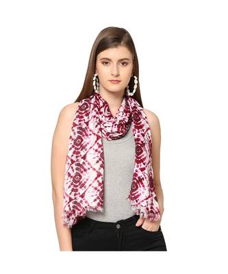 White Sequins Printed Scarf 1