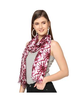 White Sequins Printed Scarf 2