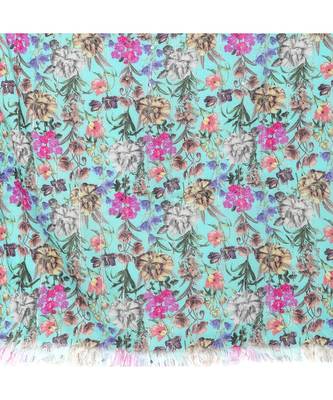 Green Sequins Floral printed Scarf 5