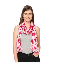 Pink Sequins Printed Scarf
