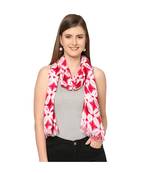 Pink Sequins Printed Scarf