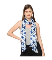White Sequins Printed Scarf