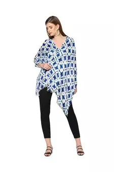 White Sequins Printed Scarf