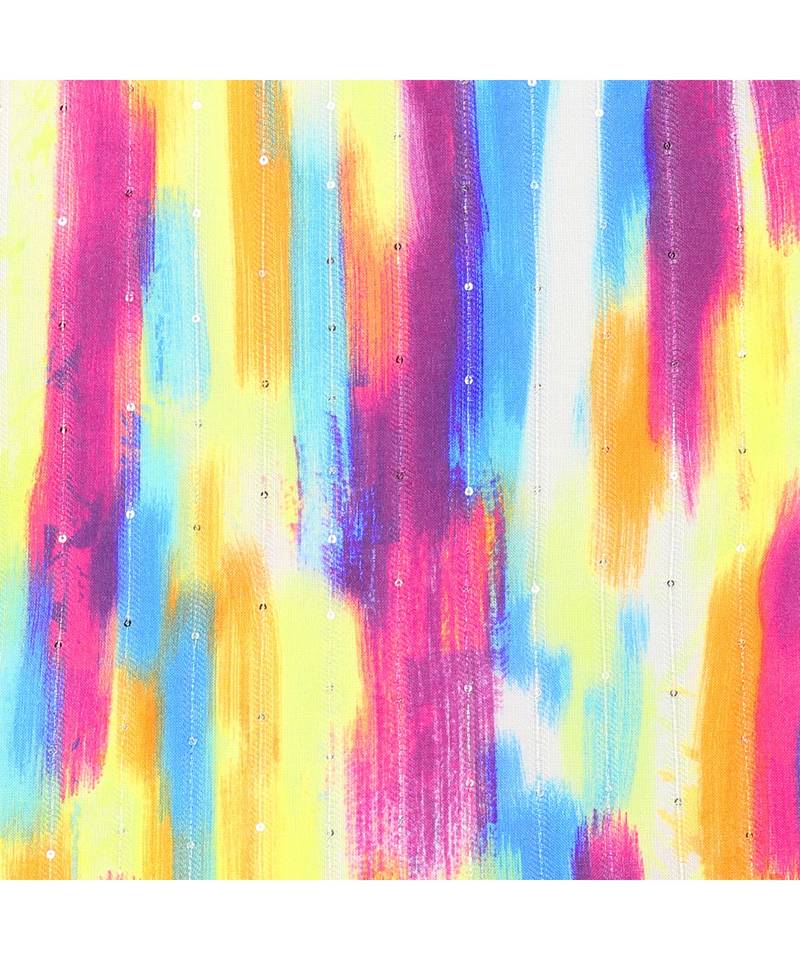 Multicolor Sequins  printed Scarf