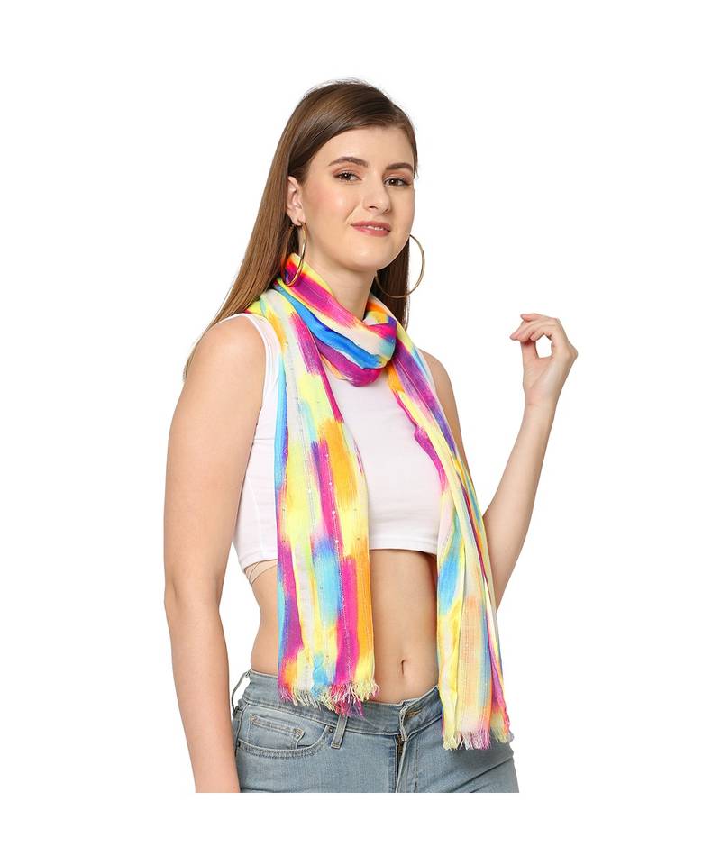 Multicolor Sequins  printed Scarf