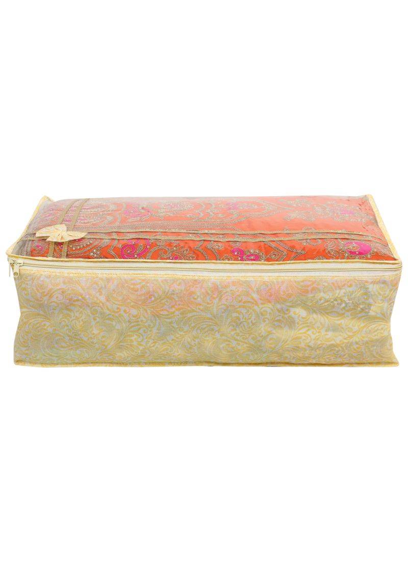 Transparent Underbed Storage Cover/Lehenga Cover/Saree Cover/Gown Cover/Salwar Suit Cover Lehenga Bag (PACK OF 1)