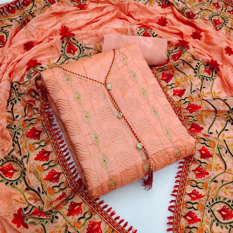 Gopinathji Fashion Unstich New Suit & Dupata