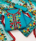 Gopinathji Fashion Pushpa Unstich New Suit & Dupata