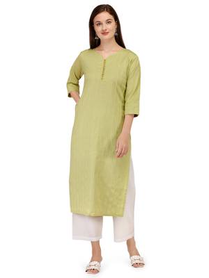 Cream printed cotton long-kurtis 4