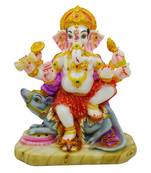 Lord Ganapati  with Mooshak Idol for good environment (6x4x8)