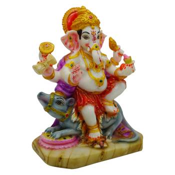 Lord Ganapati  with Mooshak Idol for good environment (6x4x8) 2