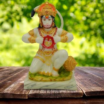 Lord Cheer Haran Hanuman Idol For Home Decoration (5x3.5x8.5) 1