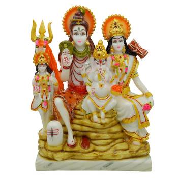 Shiva Family For Pooja Room Decoration (9x5x12) 1