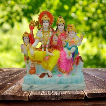 Shiva Family For Pooja Room Decoration (6x3x8) 1