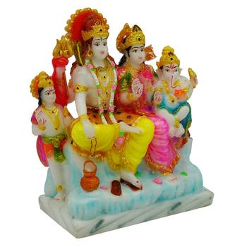 Shiva Family For Pooja Room Decoration (6x3x8) 3