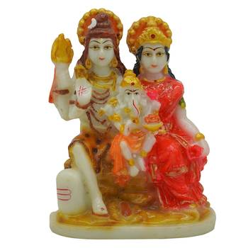 Shiva Family For Pooja Room Decoration (3x1.5x4) 1