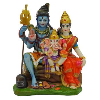 Shiva Family For Pooja Room Decoration (3.5x2x4) 1