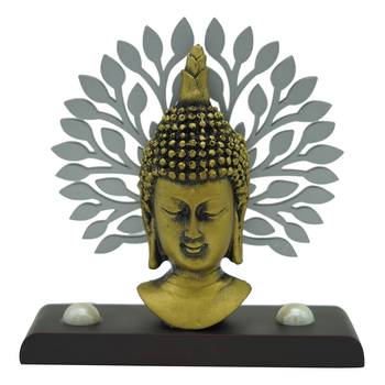 Gallery99 Buddha Taj Idol Under A Tree (5x2x4.5) 1