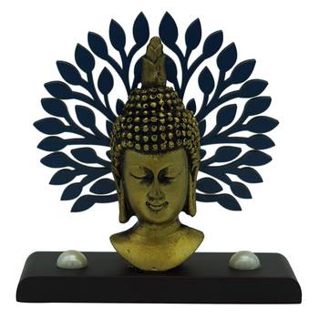 Gallery99 Buddha Taj Idol Under A Tree (5x2x4.5) 1