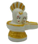 Gallery99 White Stone Shiv Ling Statue For Temple/Home (3.5x2.5x4)