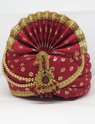 Maroon Safa Turban For Weddings 1