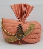 Peach Wedding Safa Turban