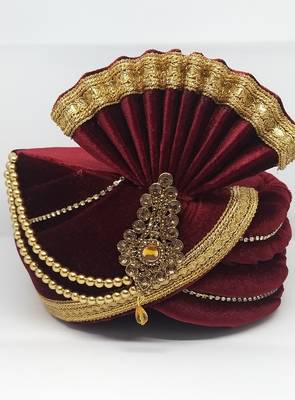 Maroon Traditional Safa Turban 1