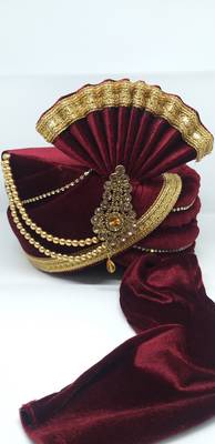 Maroon Traditional Safa Turban 2