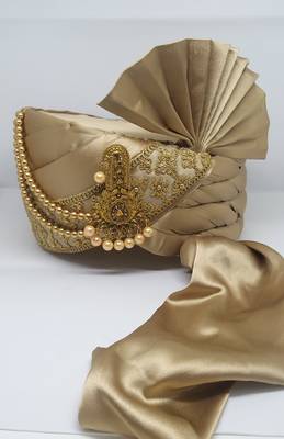 Dark Gold Wedding Safa Turban 2