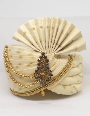 Cream Traditional Safa Turban 1