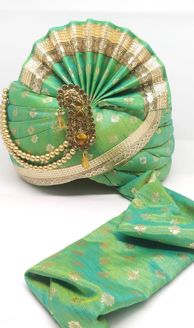 Green Groom Safa Turban