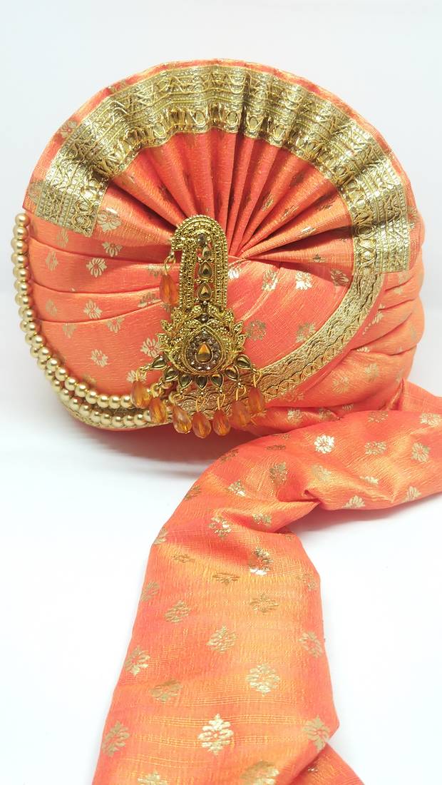 Orange Groom Safa Turban