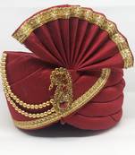 Maroon Wedding Traditional Safa Turban