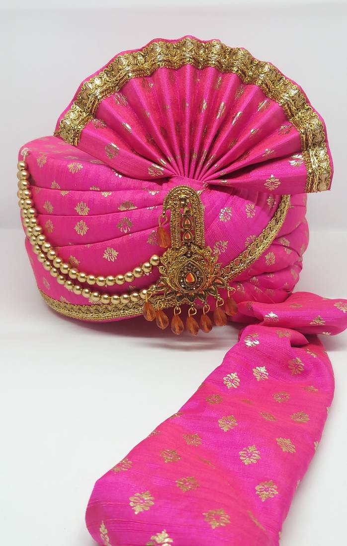 Hot Pink Wedding Safa Turban