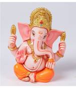 Gallery99 Handpainted Lord Ganpati Idol for Success & Gifts (3.5x2x2x4.5)