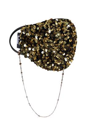 3-Ply Reusable Sculpted Sequin Fashion Mask With Lanyard Chain 5