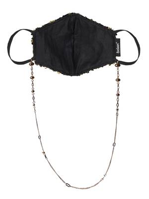 3-Ply Reusable Sculpted Sequin Fashion Mask With Lanyard Chain 6