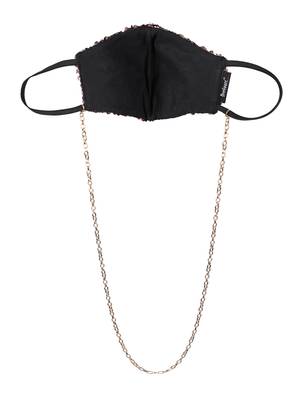 3-Ply Reusable Sculpted Sequin Fashion Mask With Lanyard Chain 6