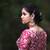 Premium leather work embroidered fushsia pink lehenga