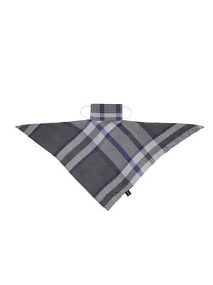 Anekaant 3-Ply Reusable Grey & Navy Checkered Acrowool Scarf Style Fashion Mask 6