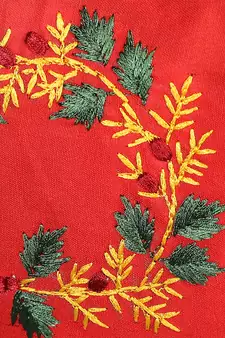 3-Ply Reusable Red & Multi Embroidered Cotton Fabric Fashion Mask